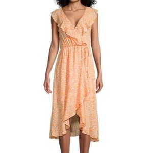 Socialite Ruffle Faux-Wrap Dress